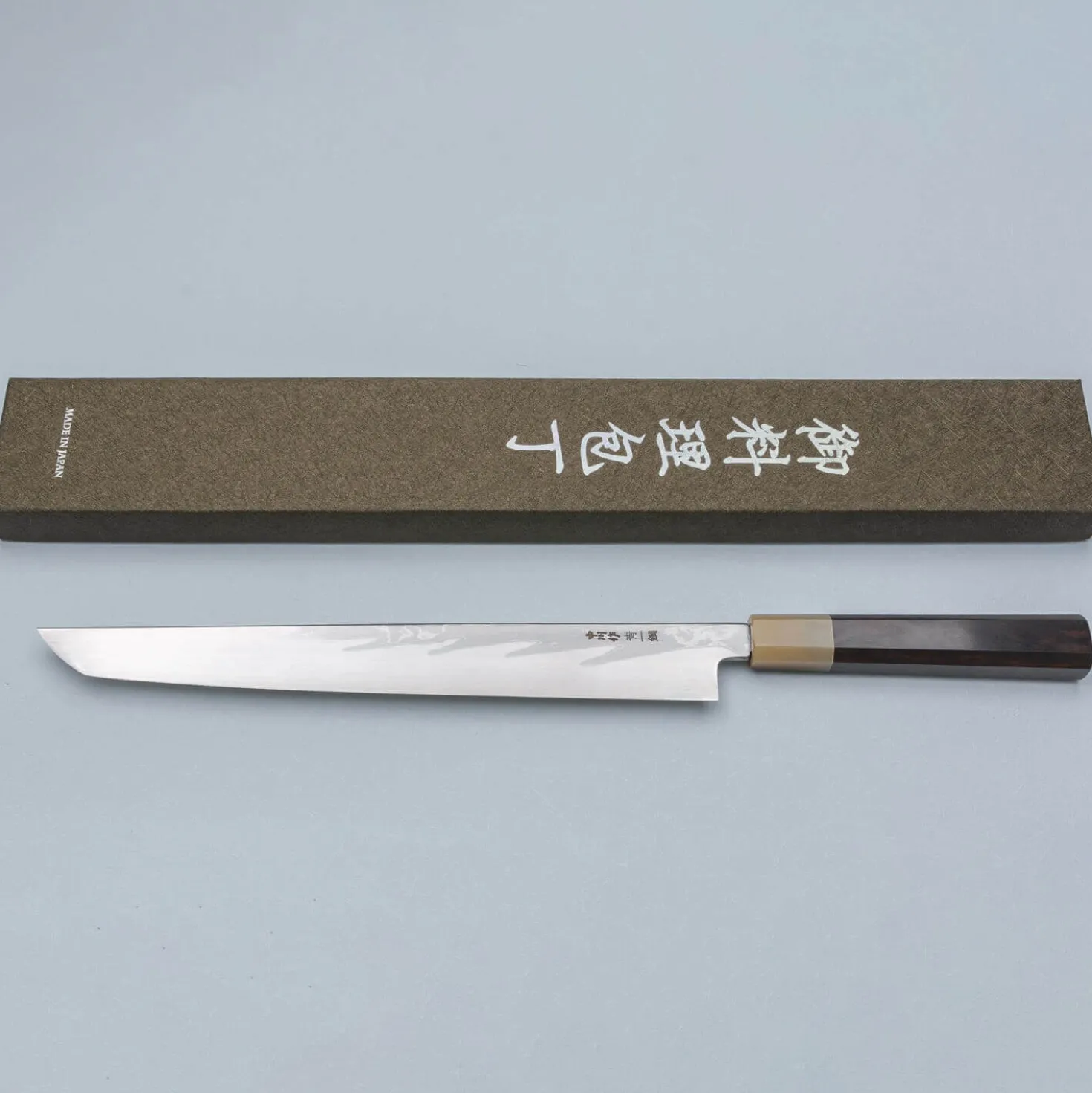 Nakagawa Satoshi Aogami Damast Ebony White Sakimaru 30 cm