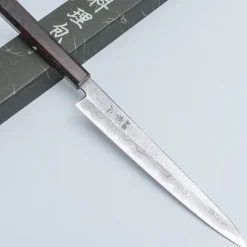 Nakagawa Satoshi Aogami Damast Ebony Sujihiki 24 cm
