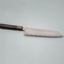 Nakagawa Satoshi Aogami Etched Damast Ebony Horn Kiritsuke 23 cm