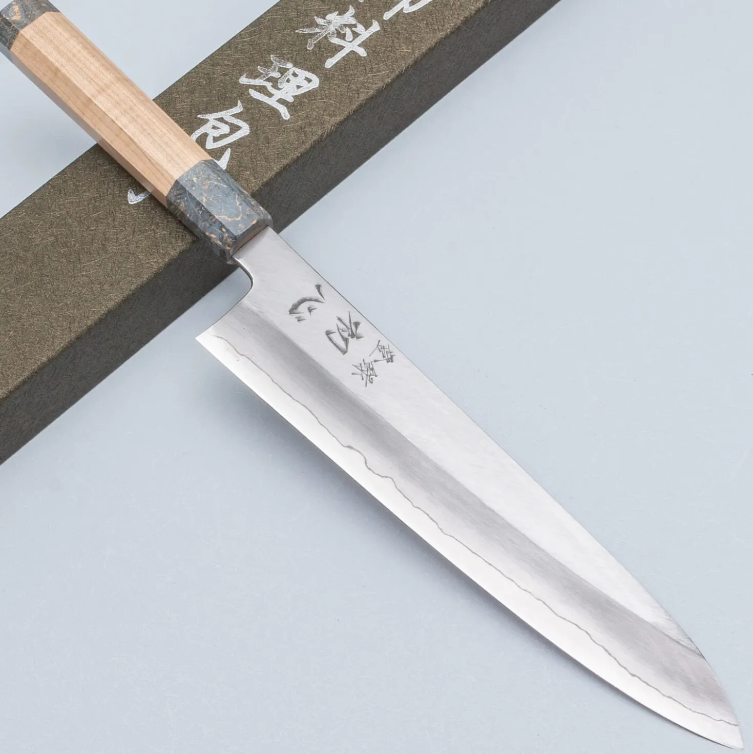 Nakagawa Satoshi Silver 3 Maplewood Gray Gyuto 21 cm