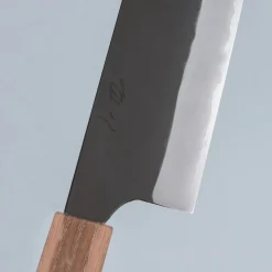 Naoki Mazaki Kurouchi Shirogami #2 Nakiri 16.5 cm