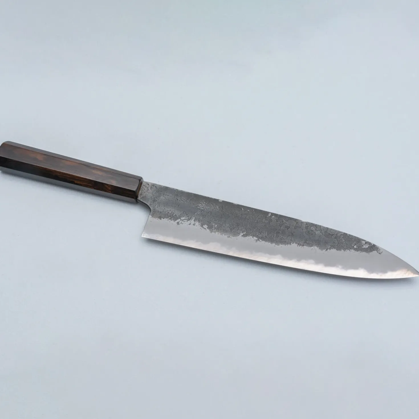 Naoki Mazaki Shirogami #2 Kurouchi Ebony Gyuto 24 cm