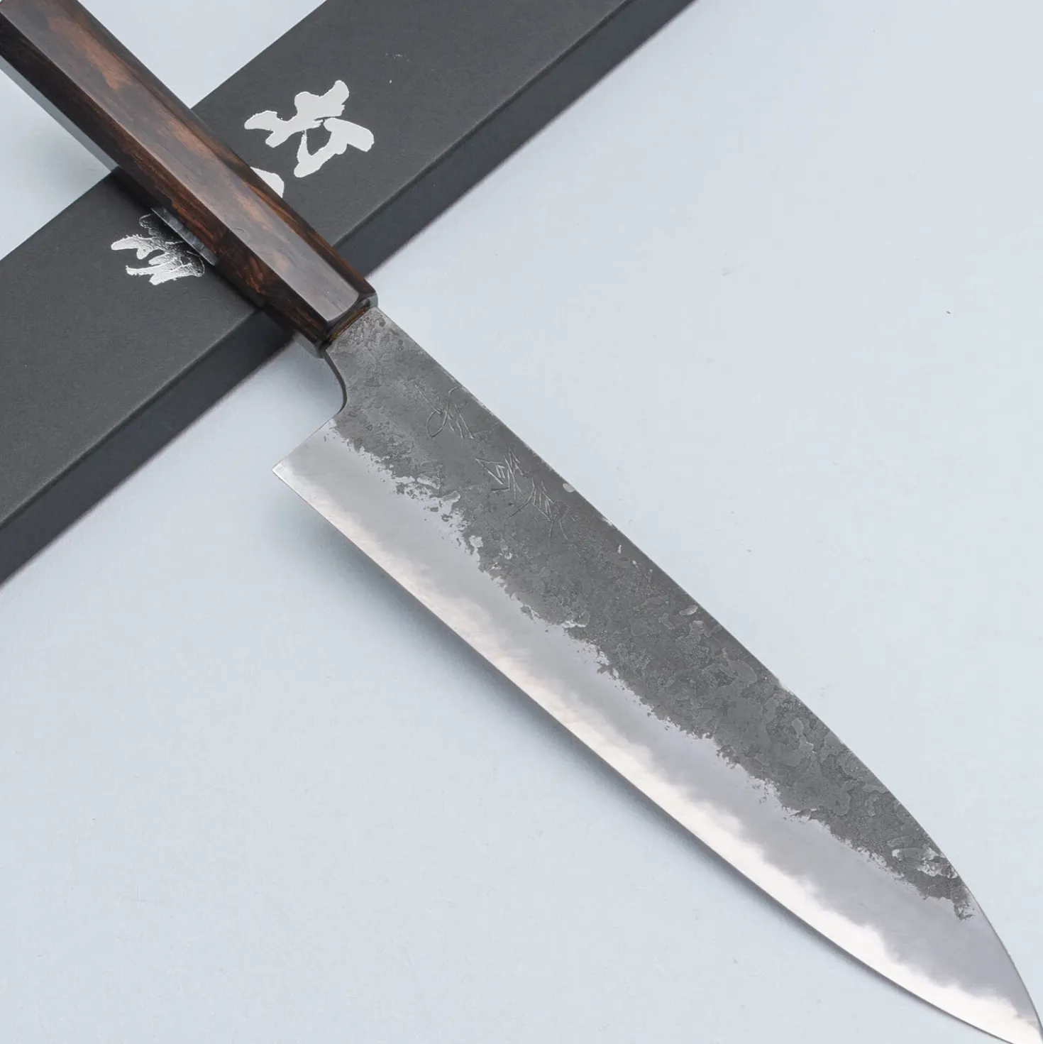 Naoki Mazaki Shirogami #2 Kurouchi Ebony Gyuto 24 cm