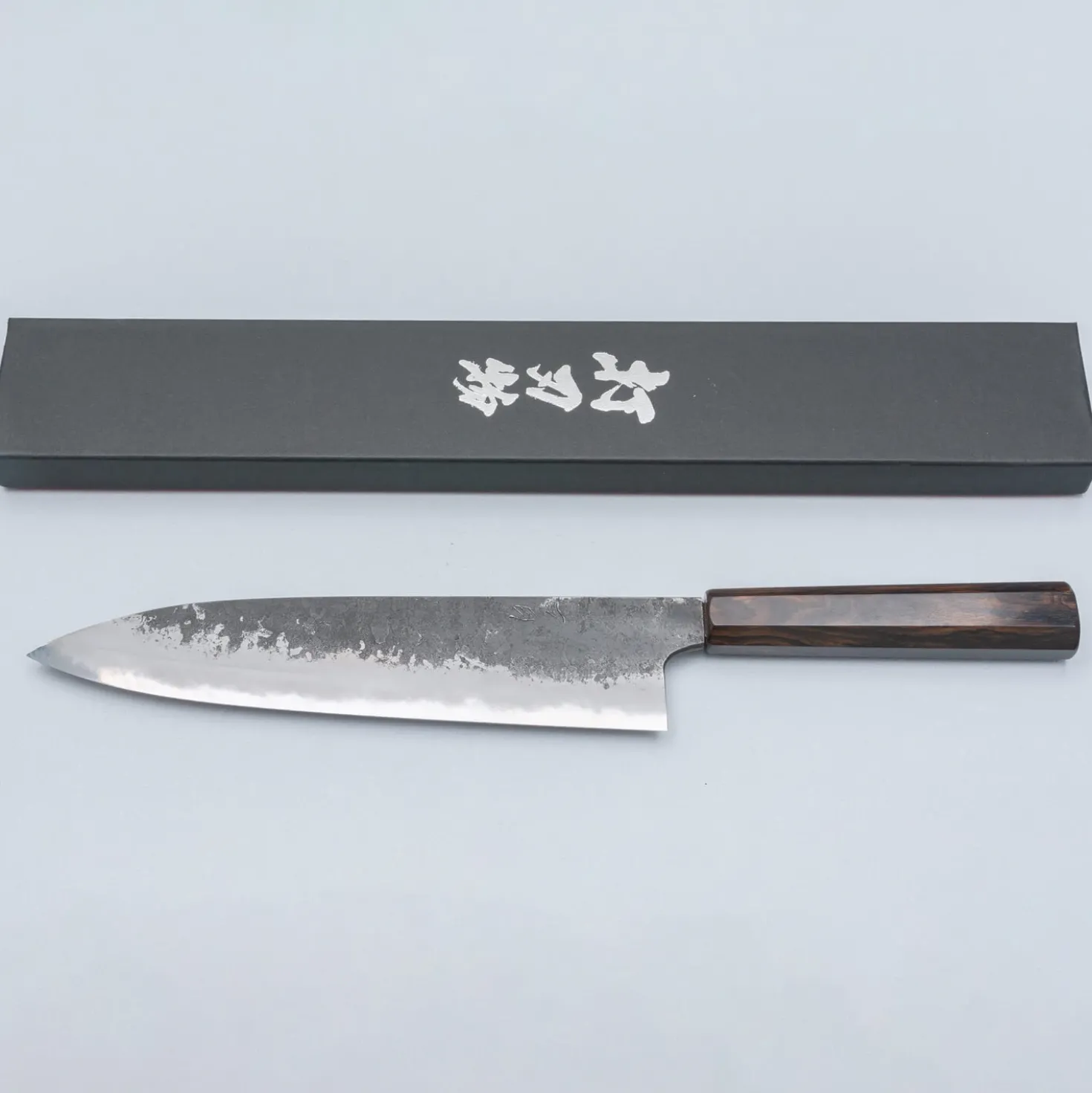 Naoki Mazaki Shirogami #2 Kurouchi Ebony Gyuto 24 cm
