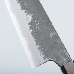 Naoki Mazaki Shirogami #2 Kurouchi Ebony Gyuto 21 cm