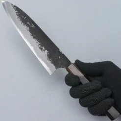 Naoki Mazaki Shirogami #2 Kurouchi African Blackwood Horn Gyuto 21 cm