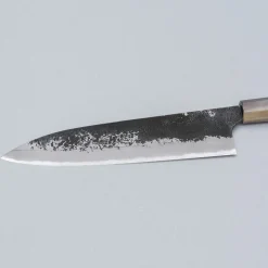 Naoki Mazaki Shirogami #2 Kurouchi African Blackwood Horn Gyuto 24 cm