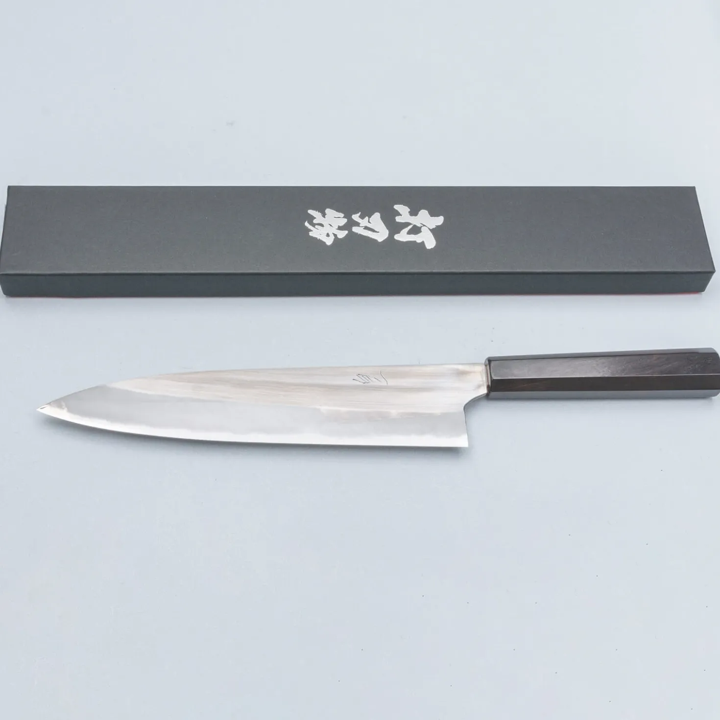 Naoki Mazaki Shirogami #2 Migaki Ebony Gyuto 24 cm
