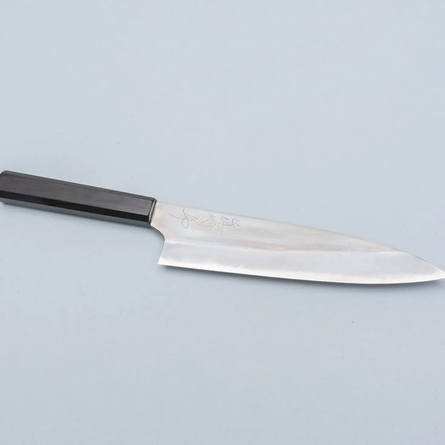 Naoki Mazaki Shirogami #2 Migaki Ebony Gyuto 21 cm