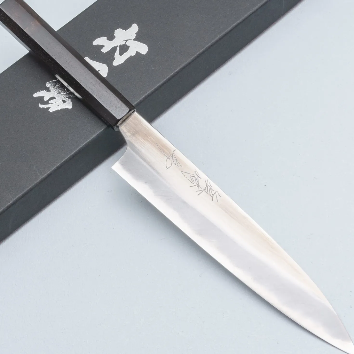 Naoki Mazaki Shirogami #2 Migaki Ebony Petty 18 cm