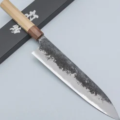 Naoki Mazaki Shirogami #2 Nashiji Kurouchi Gyuto 24 cm