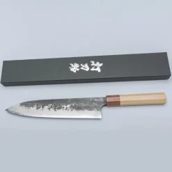 Naoki Mazaki Shirogami #2 Nashiji Kurouchi Gyuto 24 cm