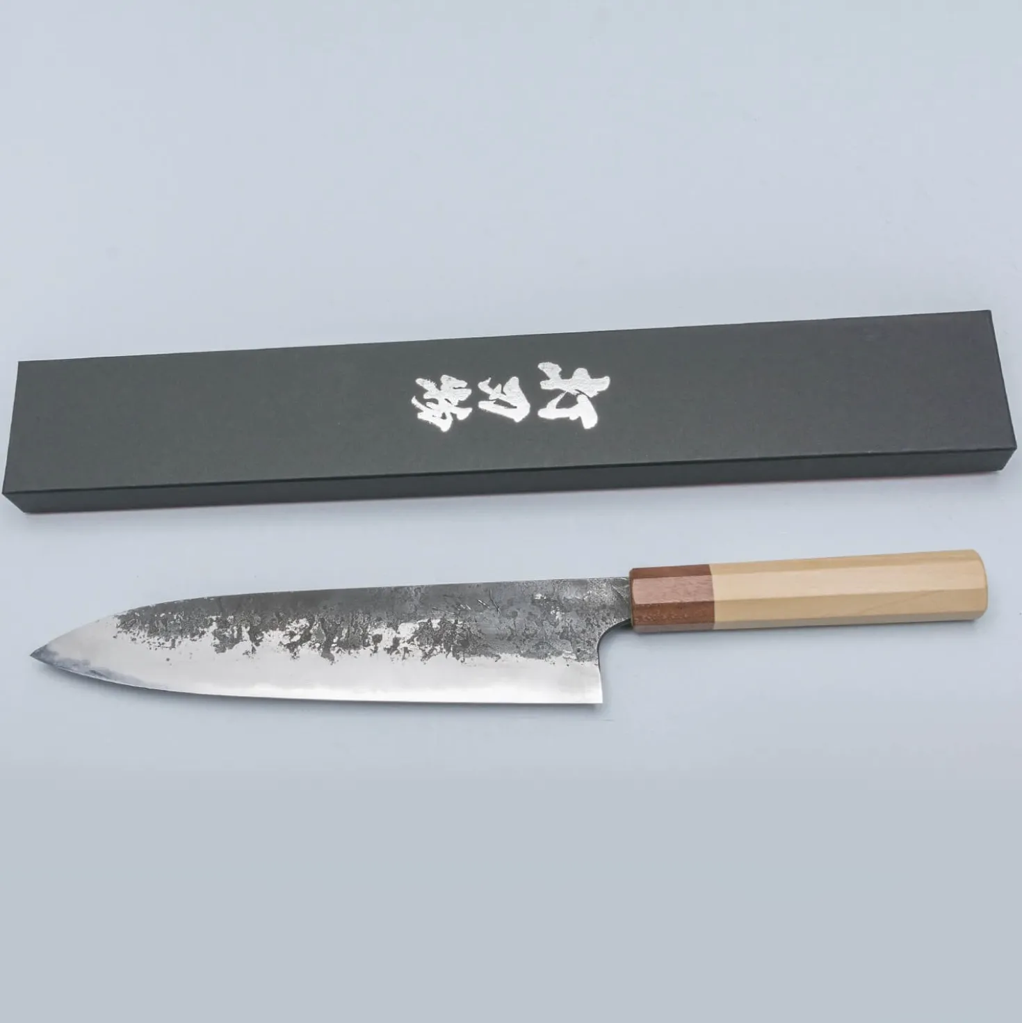 Naoki Mazaki Shirogami #2 Nashiji Kurouchi Gyuto 24 cm