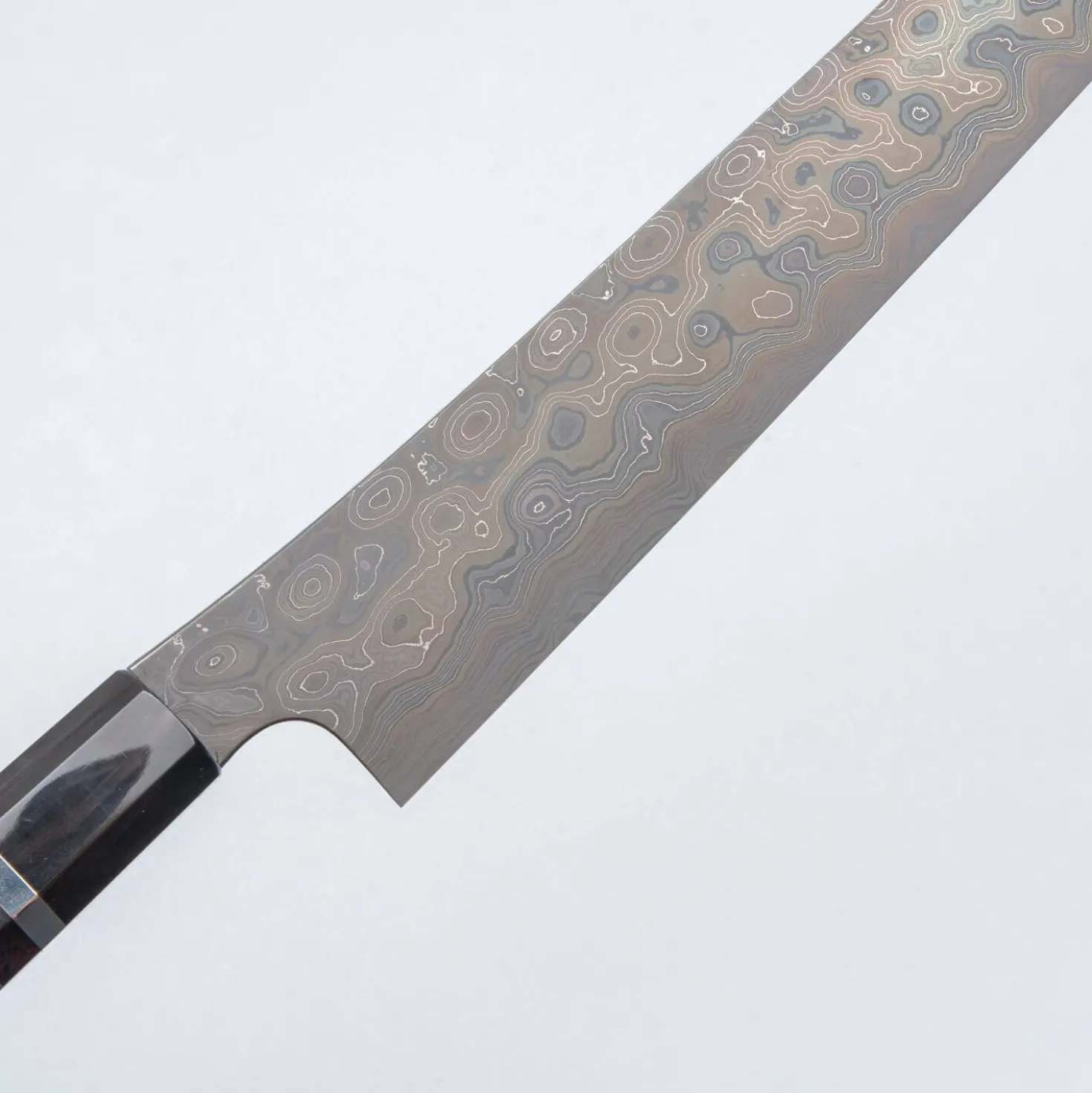 Nigara Anmon Aogami #2 + Shirogami #2 Sakimaru Yanagiba 45 cm