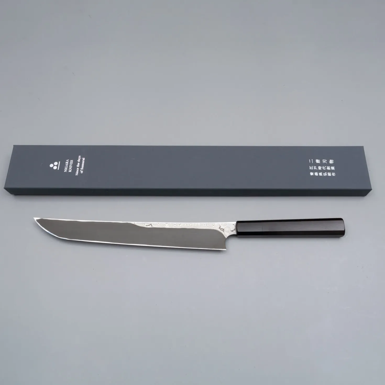 Nigara Aogami #2 Anmon Kurozome Sakimaru Yanagiba 27 cm
