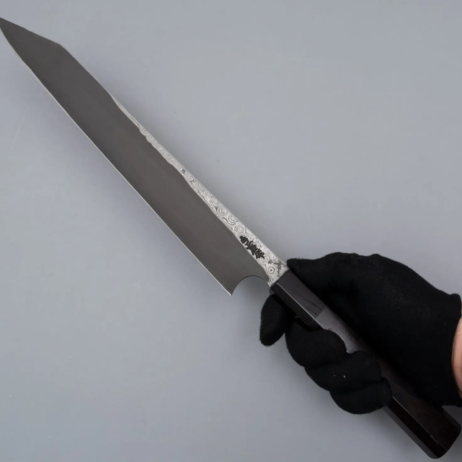 Nigara Aogami #2 Anmon Kurozome Kiritsuke Yanagiba 27 cm