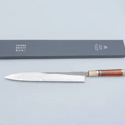Nigara Aogami #2 Anmon Twisted Kurozome Yanagiba 30 cm