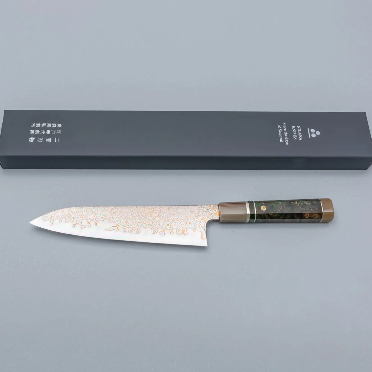 Nigara Aogami #2 Rainbow x Myojin Gyuto 21 cm