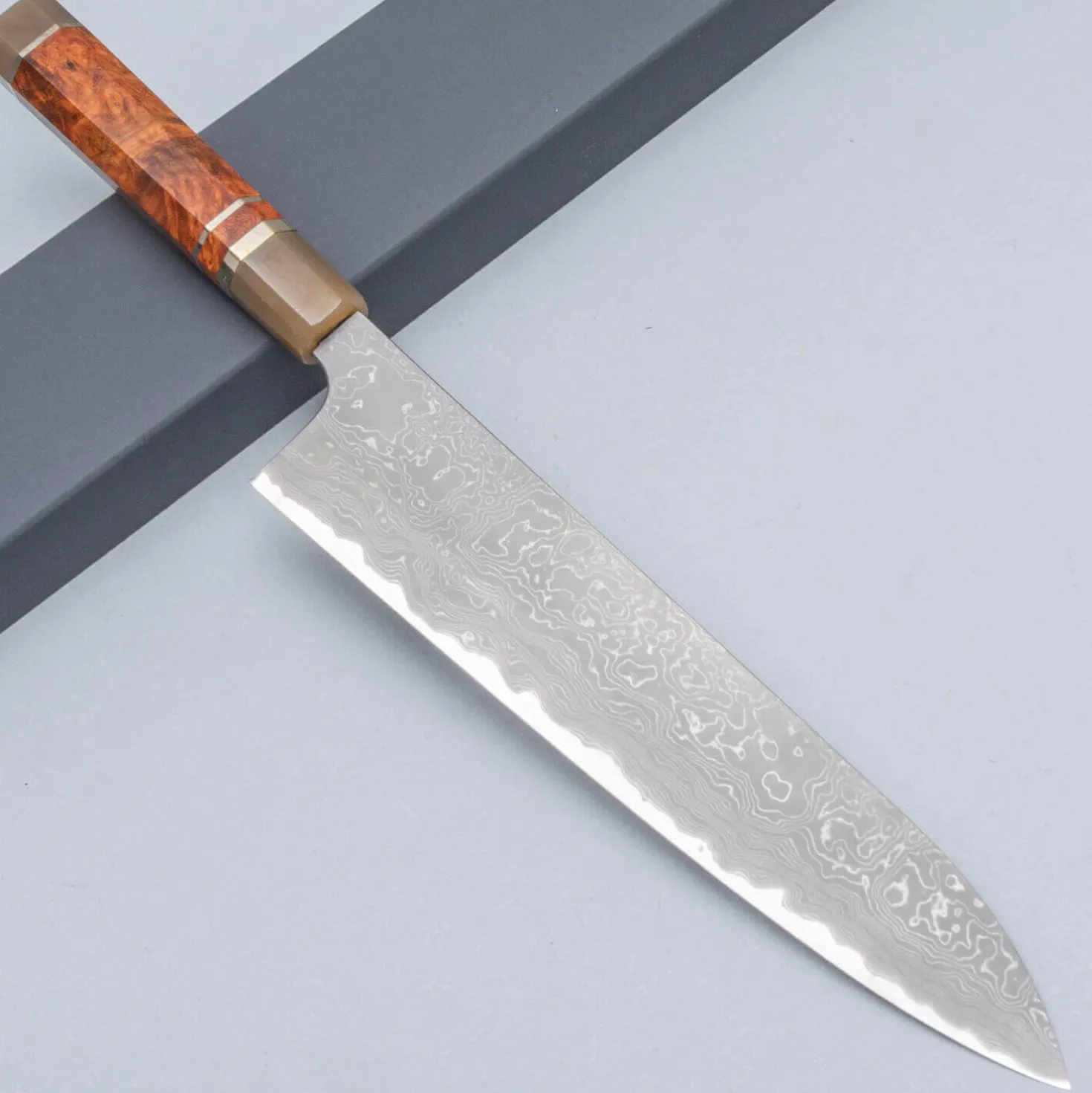 Nigara Aogami Twist Damast Hairline Gyuto 27 cm