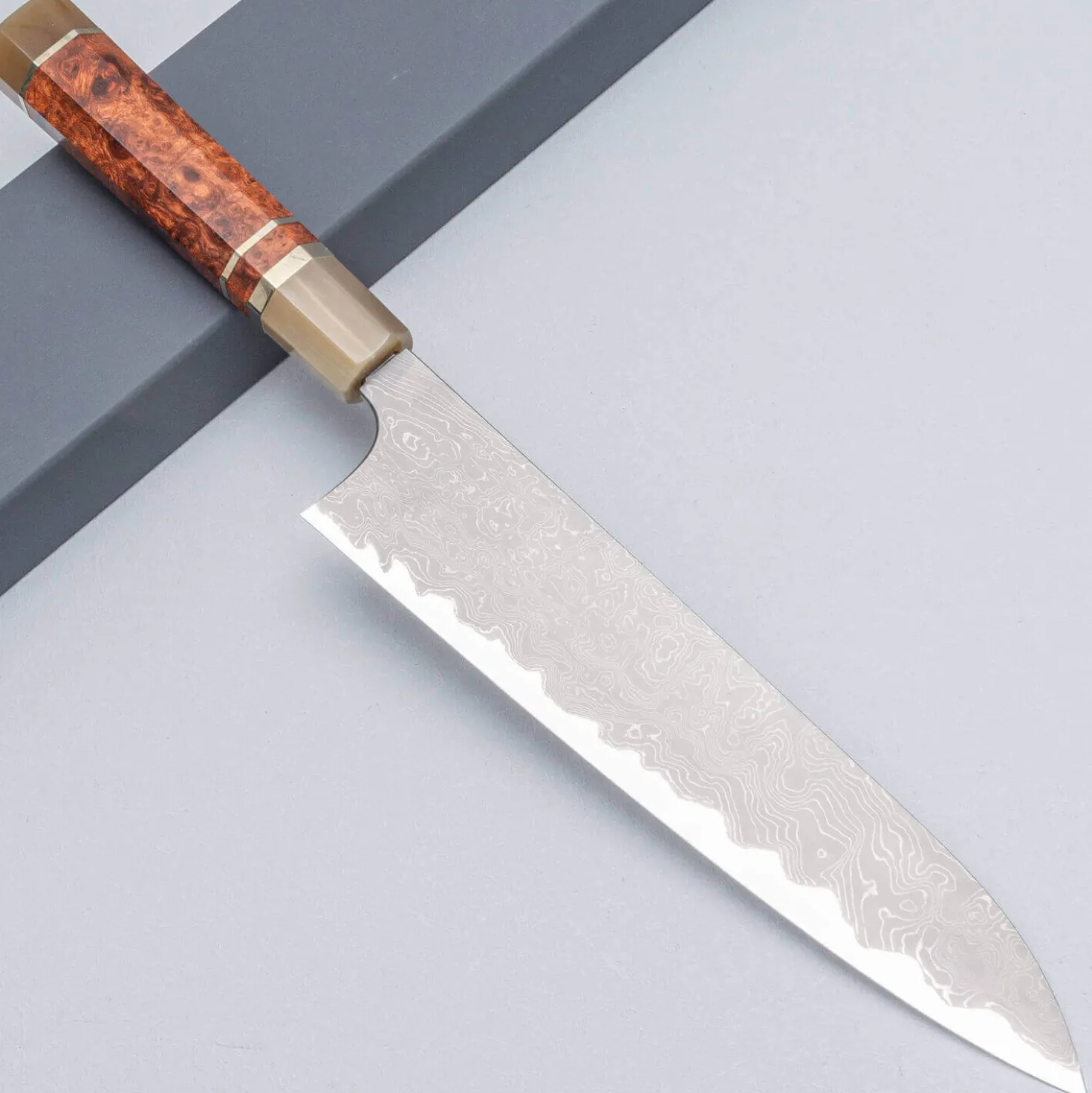 Nigara Aogami Twist Damast Hairline Gyuto 24 cm