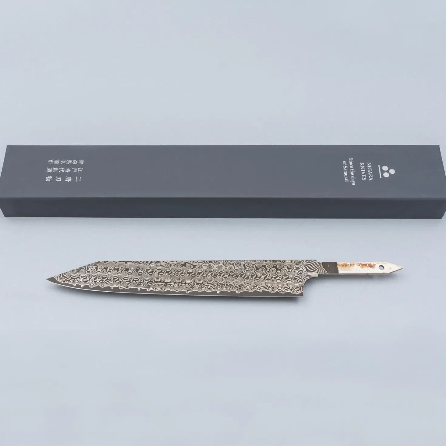 Nigara SG2 Damast Kiritsuke Sujihiki 25.5 cm Lemmet