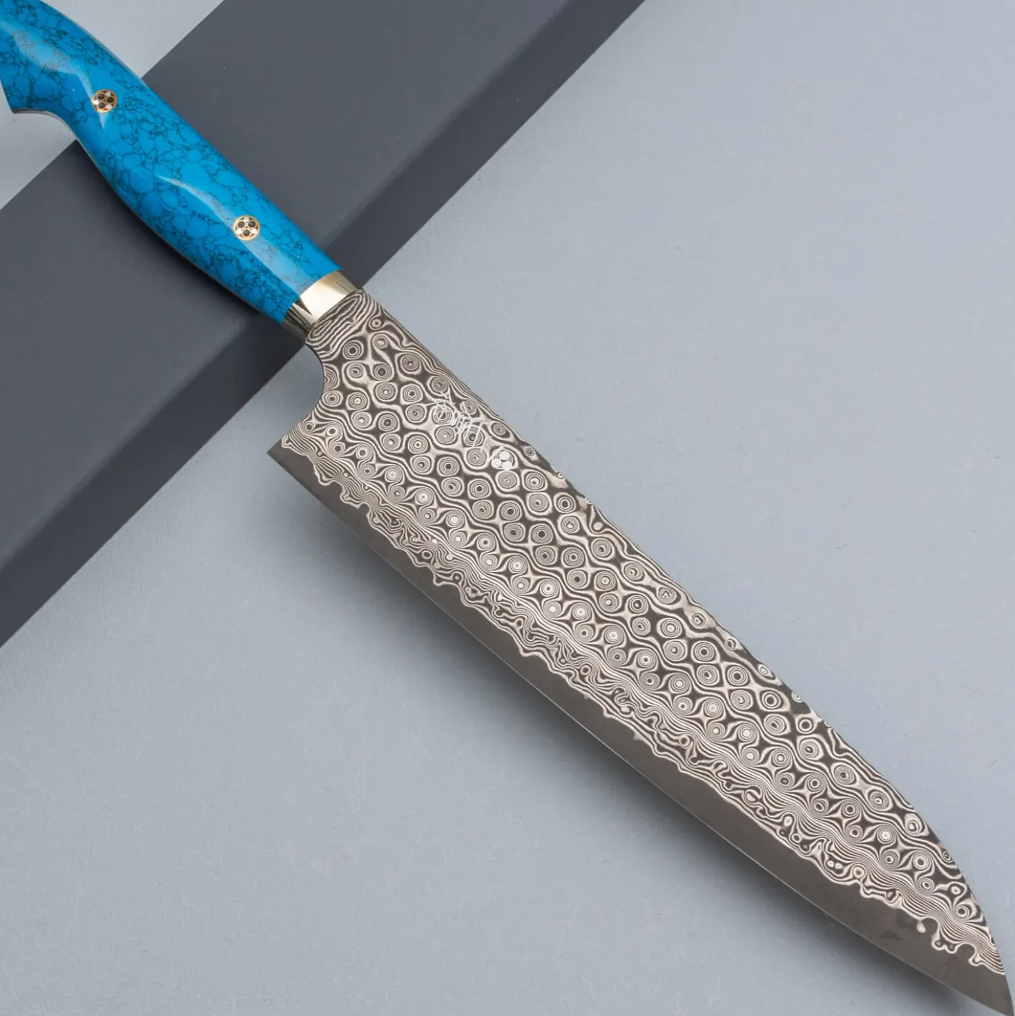 Nigara SG2 Damast Premium Dark Blue Gyuto 24 cm