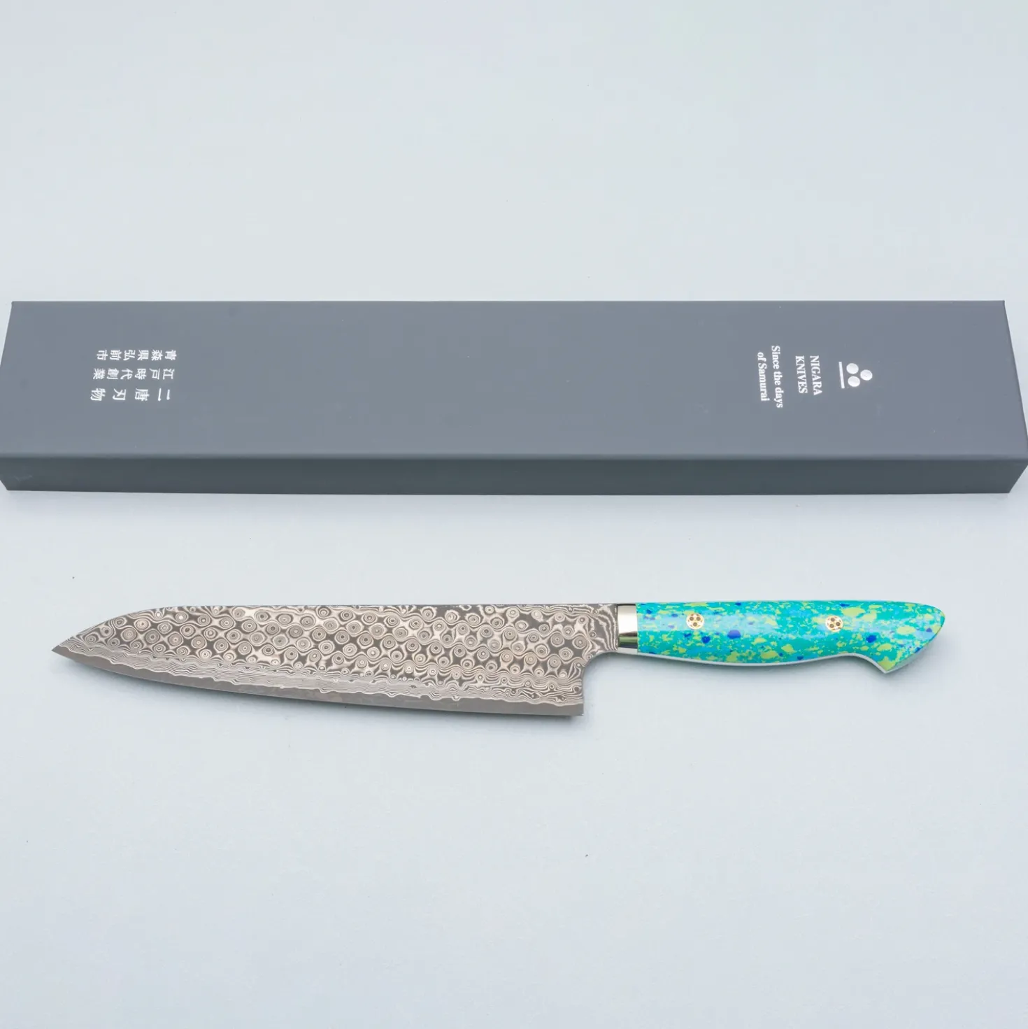Nigara SG2 Damast Premium Mix Dots Gyuto 24 cm