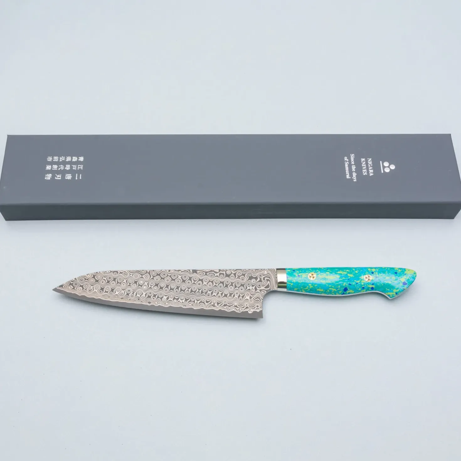 Nigara SG2 Damast Premium Mix Dots Gyuto 21 cm