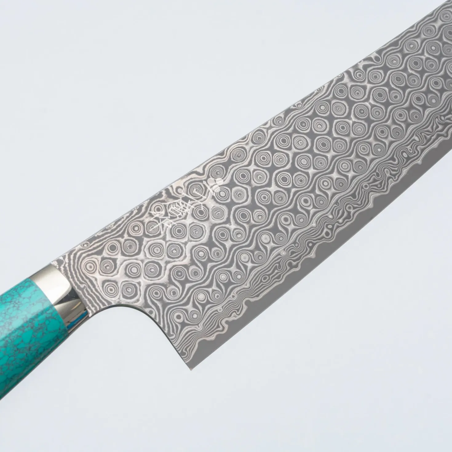 Nigara SG2 Damast Premium Turkoois Kiritsuke 24 cm