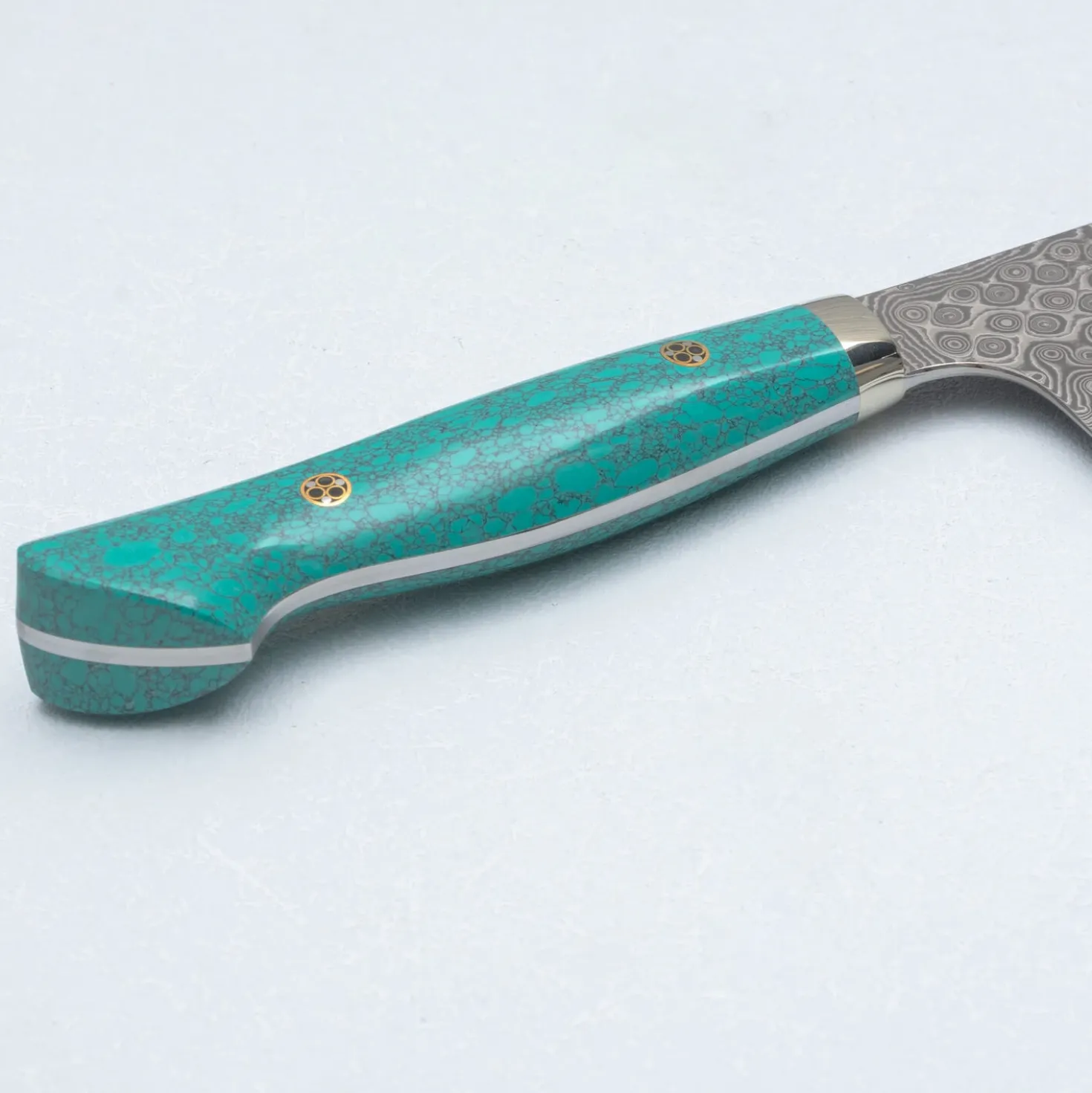 Nigara SG2 Damast Premium Turkoois Kiritsuke 24 cm