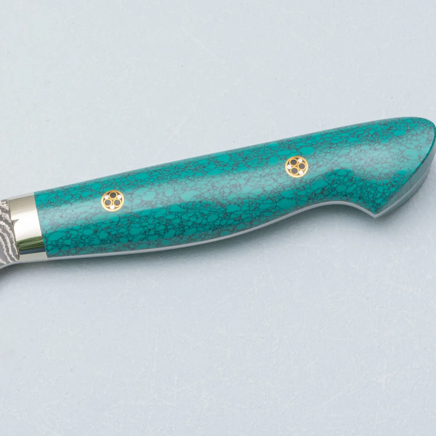 Nigara SG2 Damast Premium Turkoois Kiritsuke 24 cm