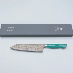 Nigara SG2 Damast Premium Turkoois Kiritsuke 21 cm