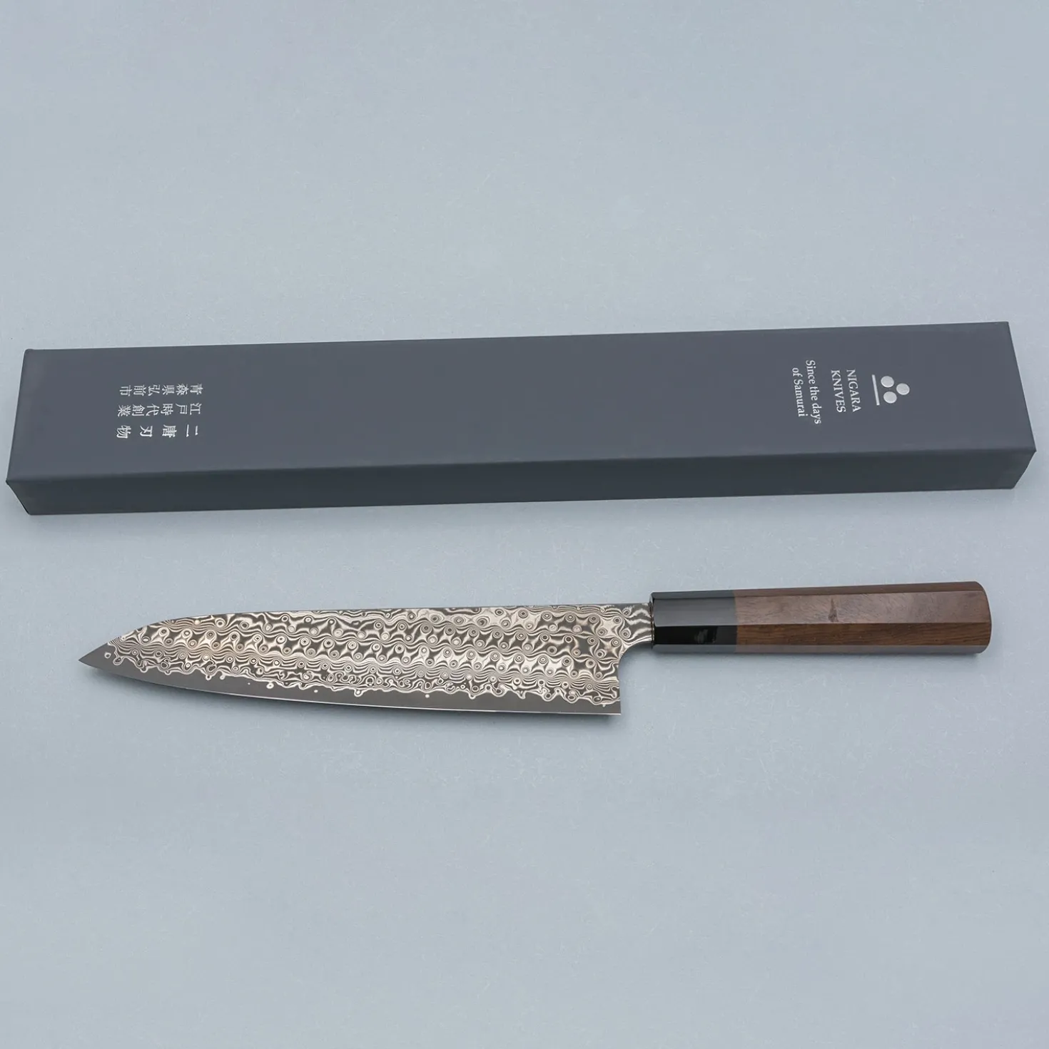 Nigara SG2 Damast Walnut Gyuto 24 cm