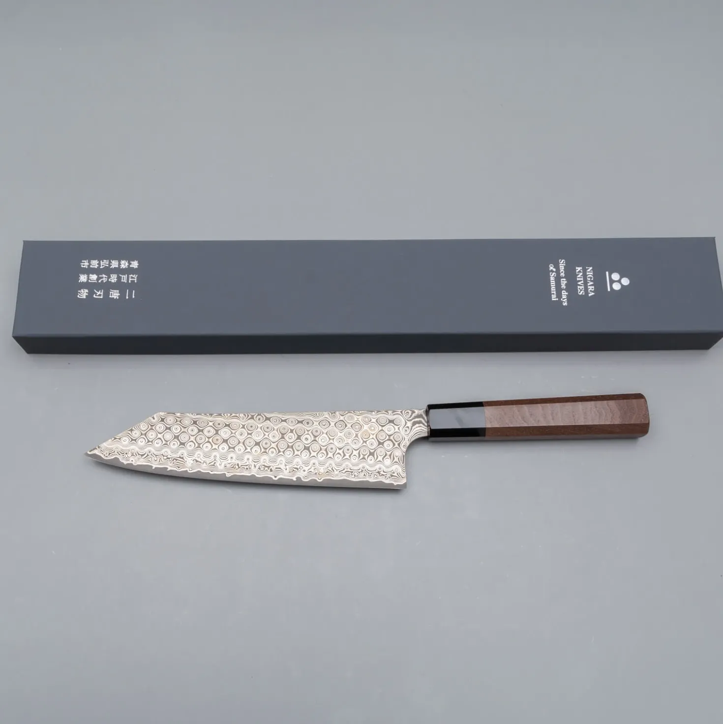 Nigara SG2 Damast Walnut Kiritsuke 21 cm