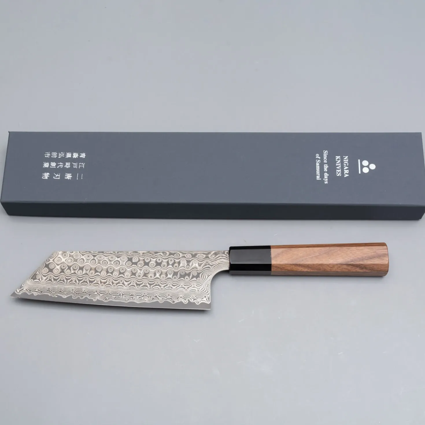 Nigara SG2 Damast Walnut Nakiri K-tip 18 cm