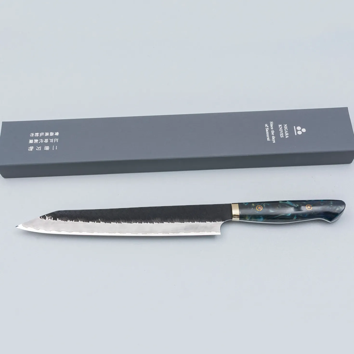 Nigara SG2 Tsuchime Kurouchi Custom Sujihiki 255 #11