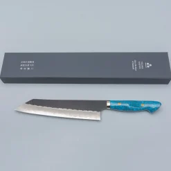 Nigara SG2 Tsuchime Kurouchi Dark Blue Kiritsuke 24 cm