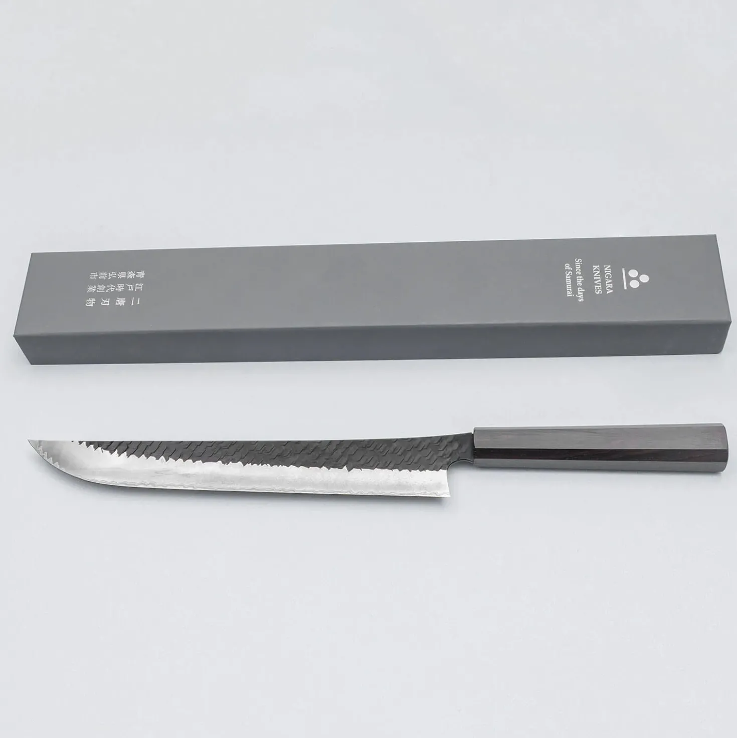 Nigara SG2 Tsuchime Kurouchi Ebony Sakimaru Sujihiki 25,5 cm