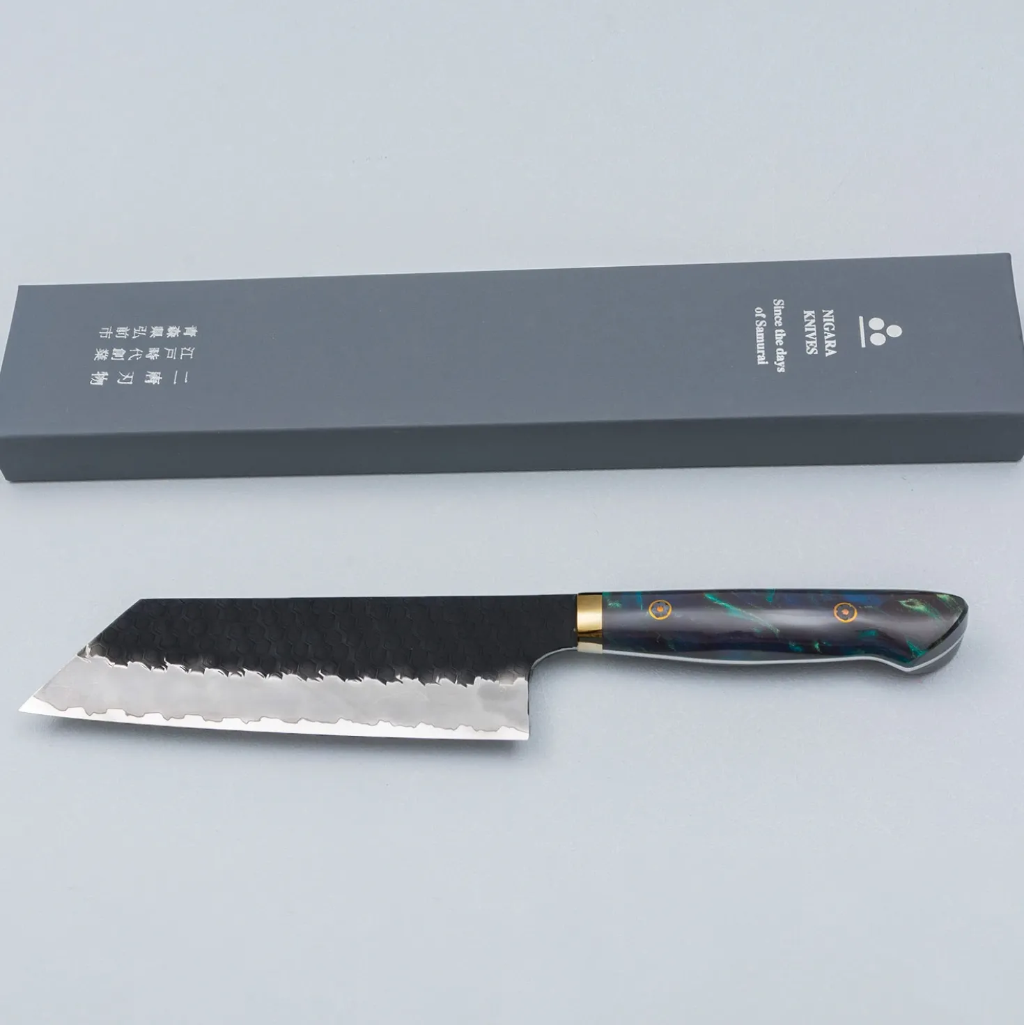 Nigara SG2 Tsuchime Kurouchi Nakiri K-tip Premium #12