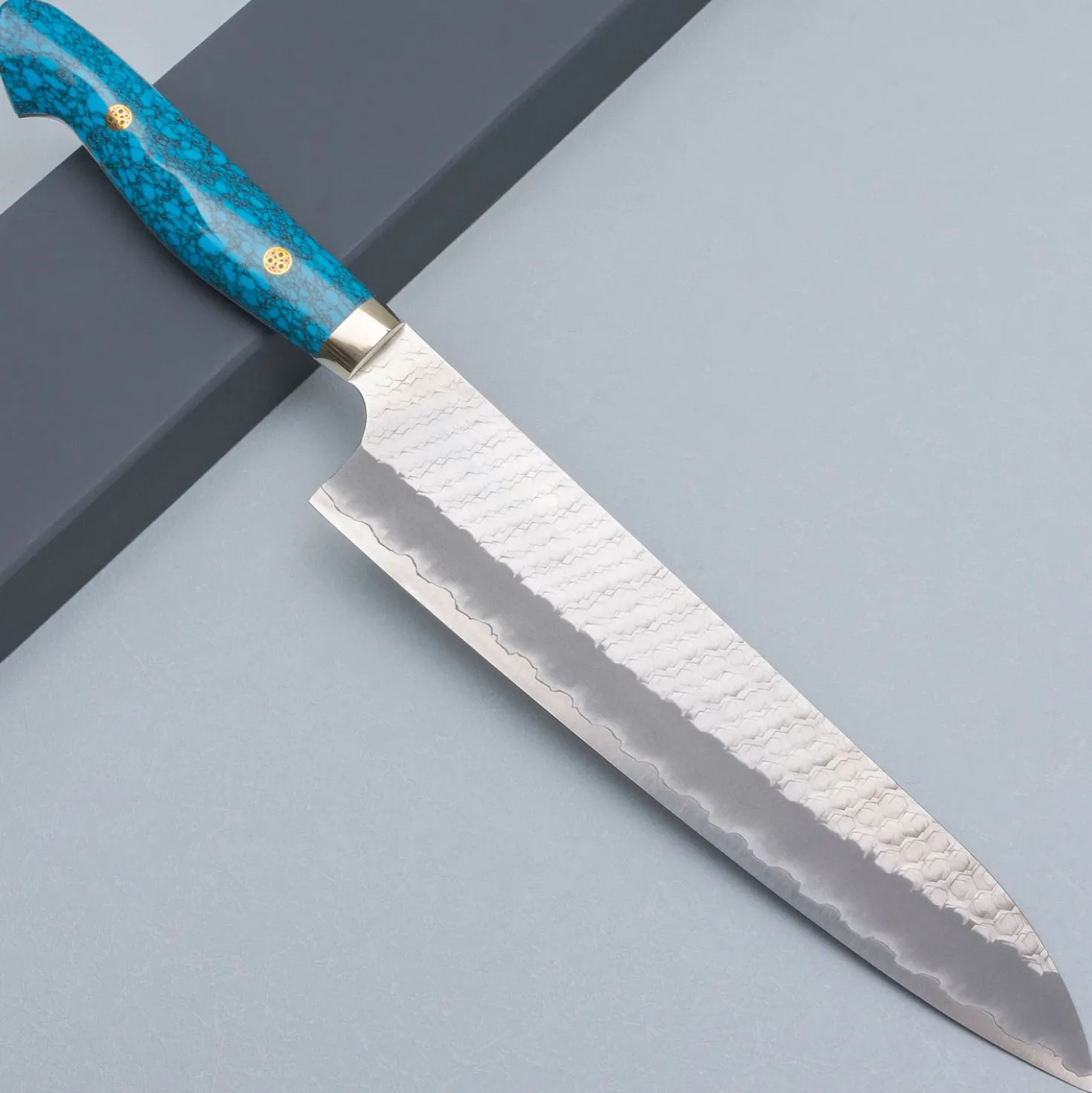 Nigara SG2 Tsuchime Migaki Dark Blue Gyuto 24 cm