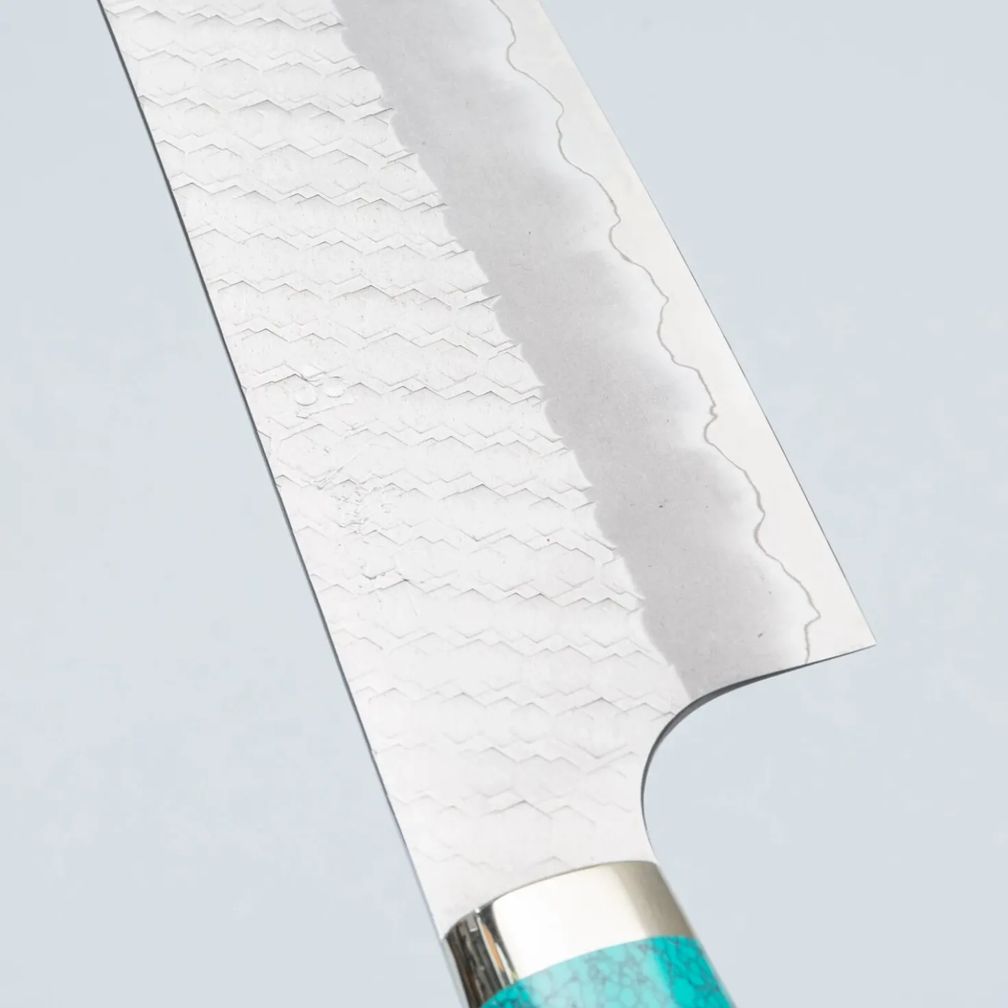 Nigara SG2 Tsuchime Migaki Premium Turkoois Kiritsuke 21 cm
