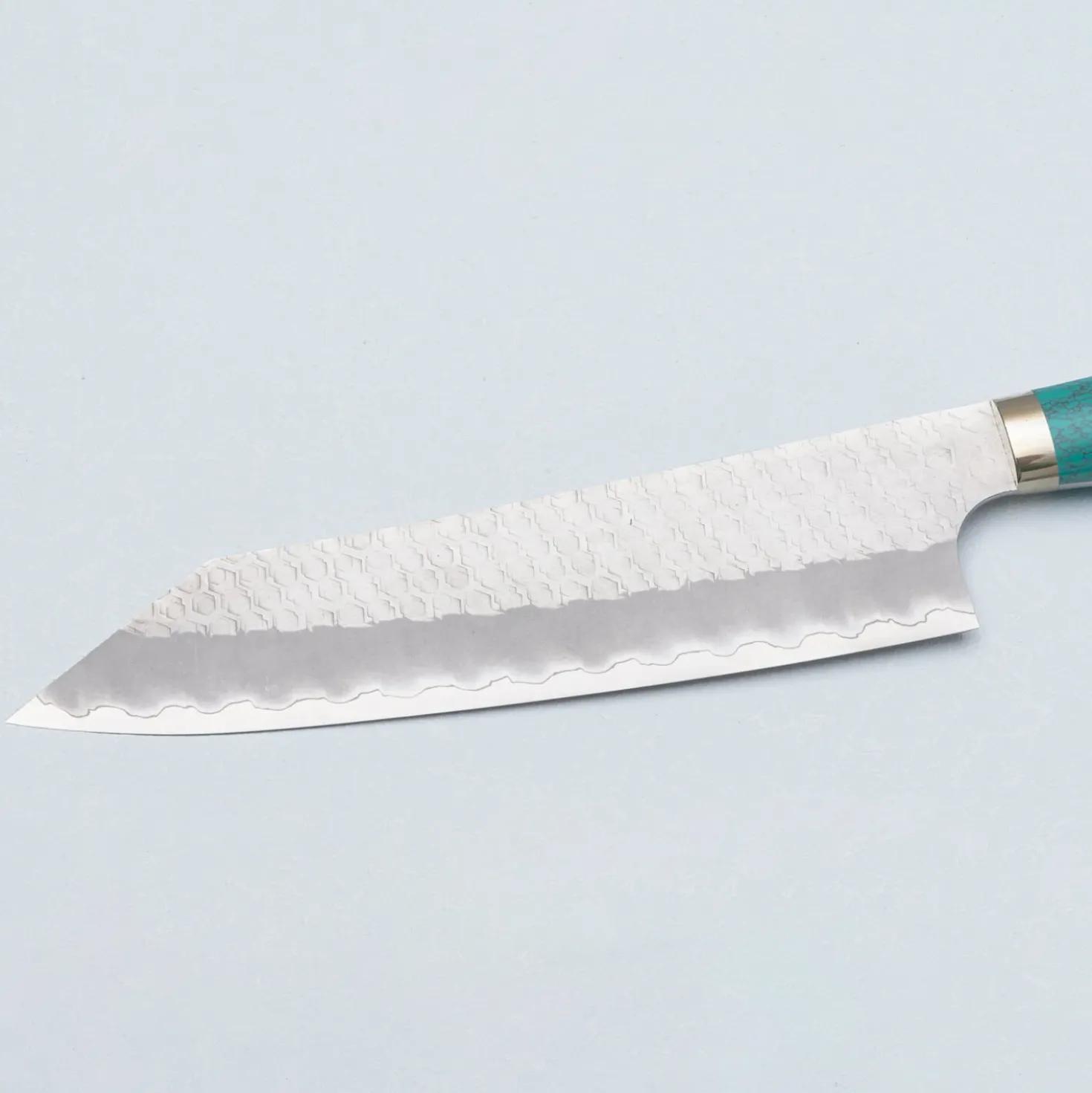 Nigara SG2 Tsuchime Migaki Premium Turkoois Kiritsuke 21 cm