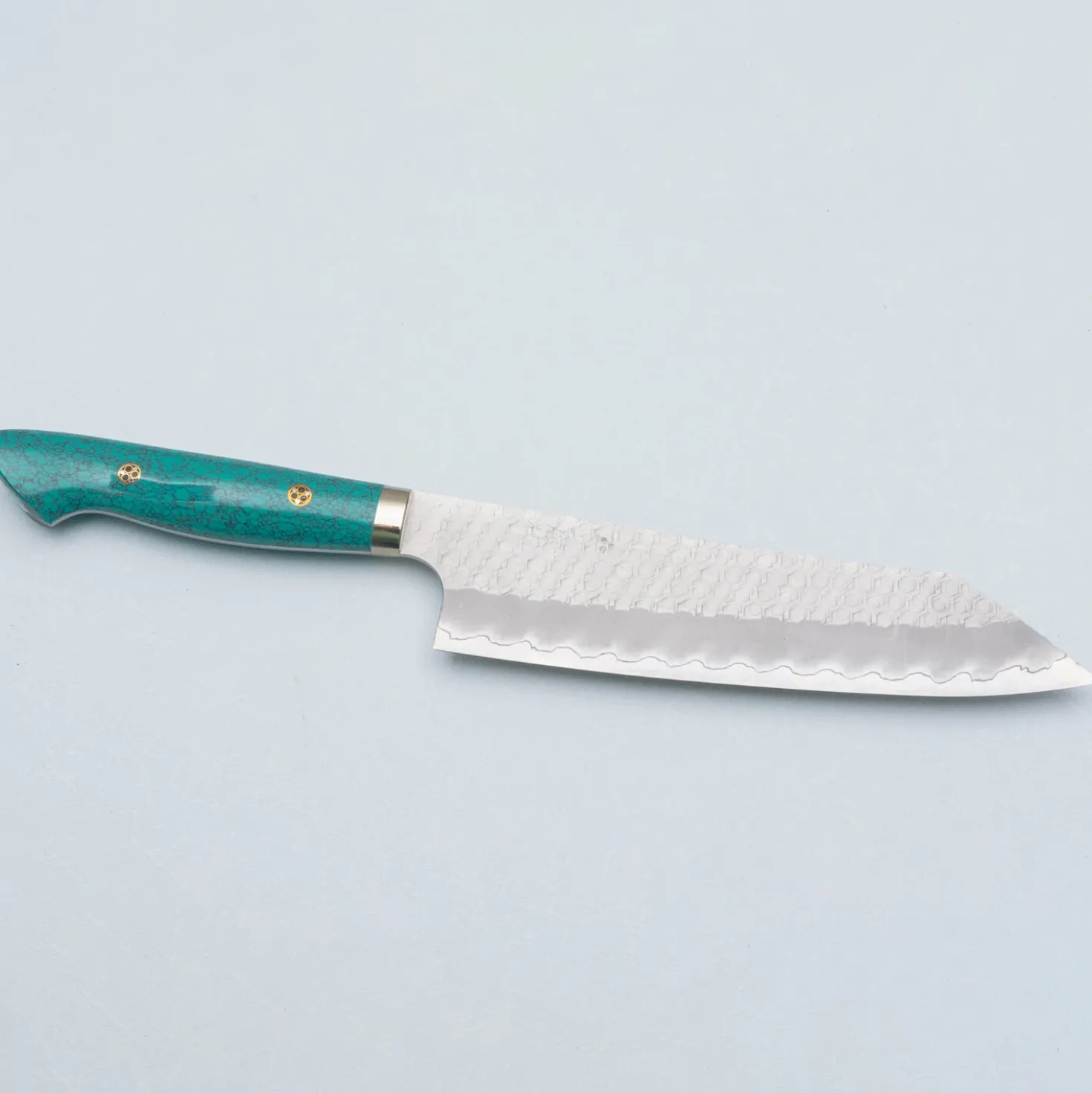 Nigara SG2 Tsuchime Migaki Premium Turkoois Kiritsuke 21 cm