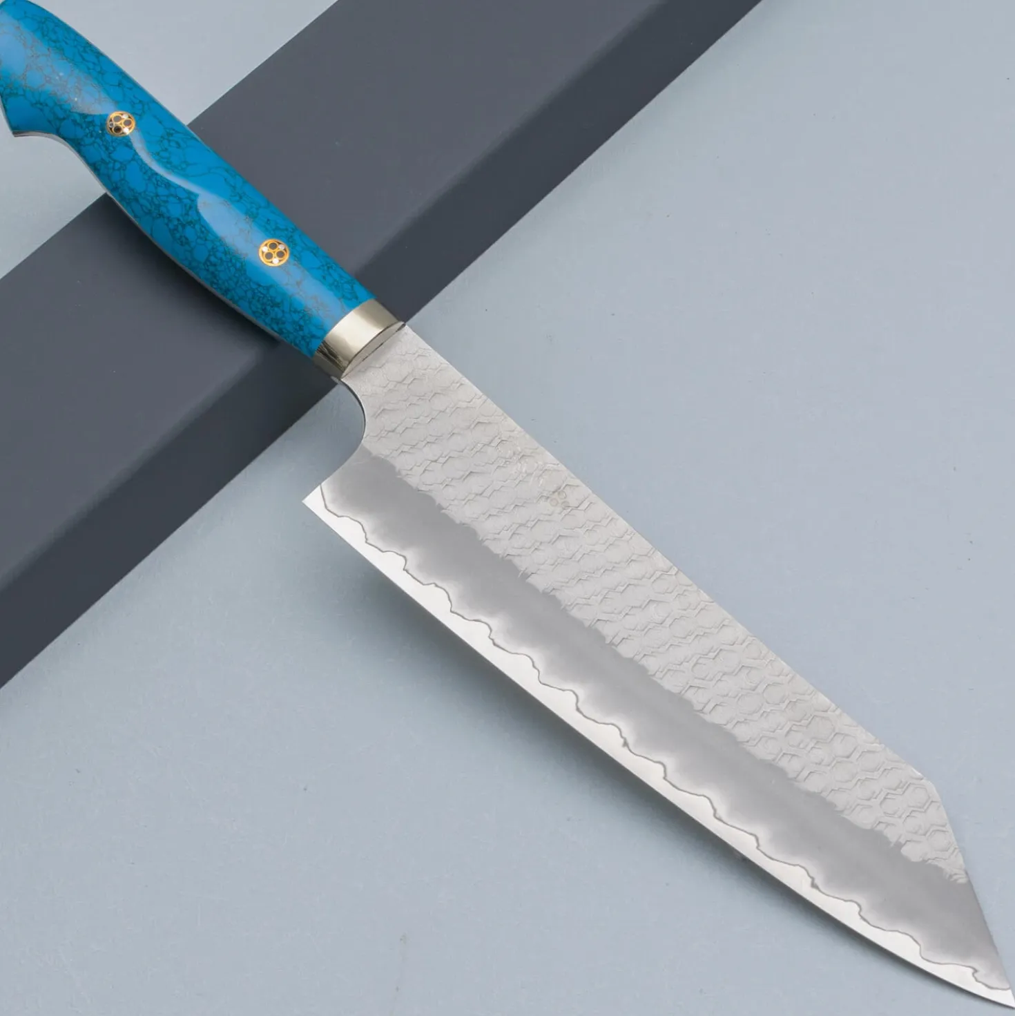 Nigara SG2 Tsuchime Migaki Premium Dark Blue Kiritsuke 21 cm