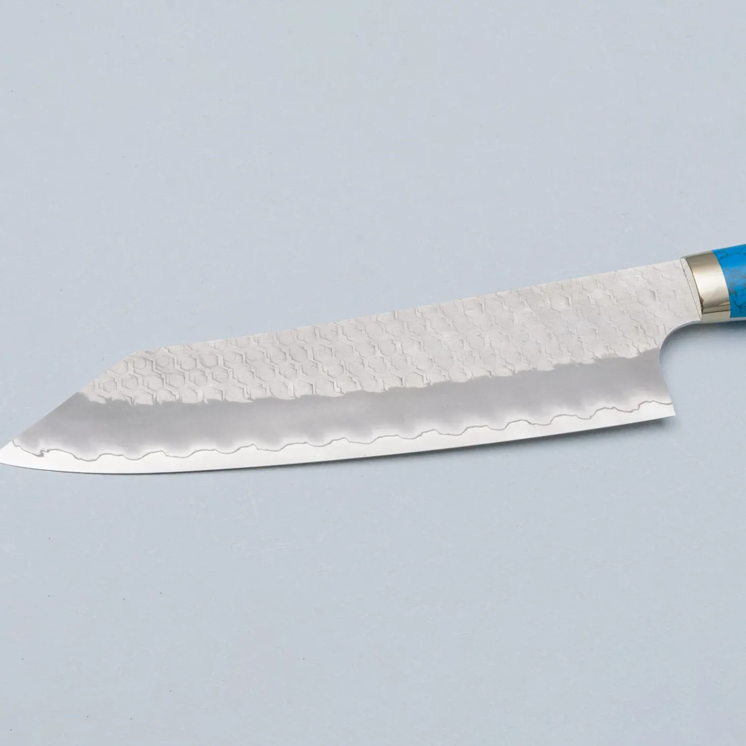 Nigara SG2 Tsuchime Migaki Premium Dark Blue Kiritsuke 21 cm