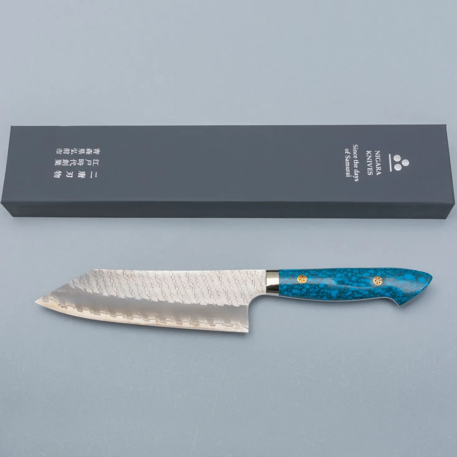 Nigara SG2 Tsuchime Migaki Premium Dark Blue Bunka 17 cm