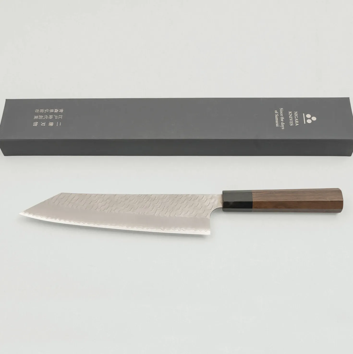 Nigara SG2 Tsuchime Migaki Walnut Kiritsuke 24 cm