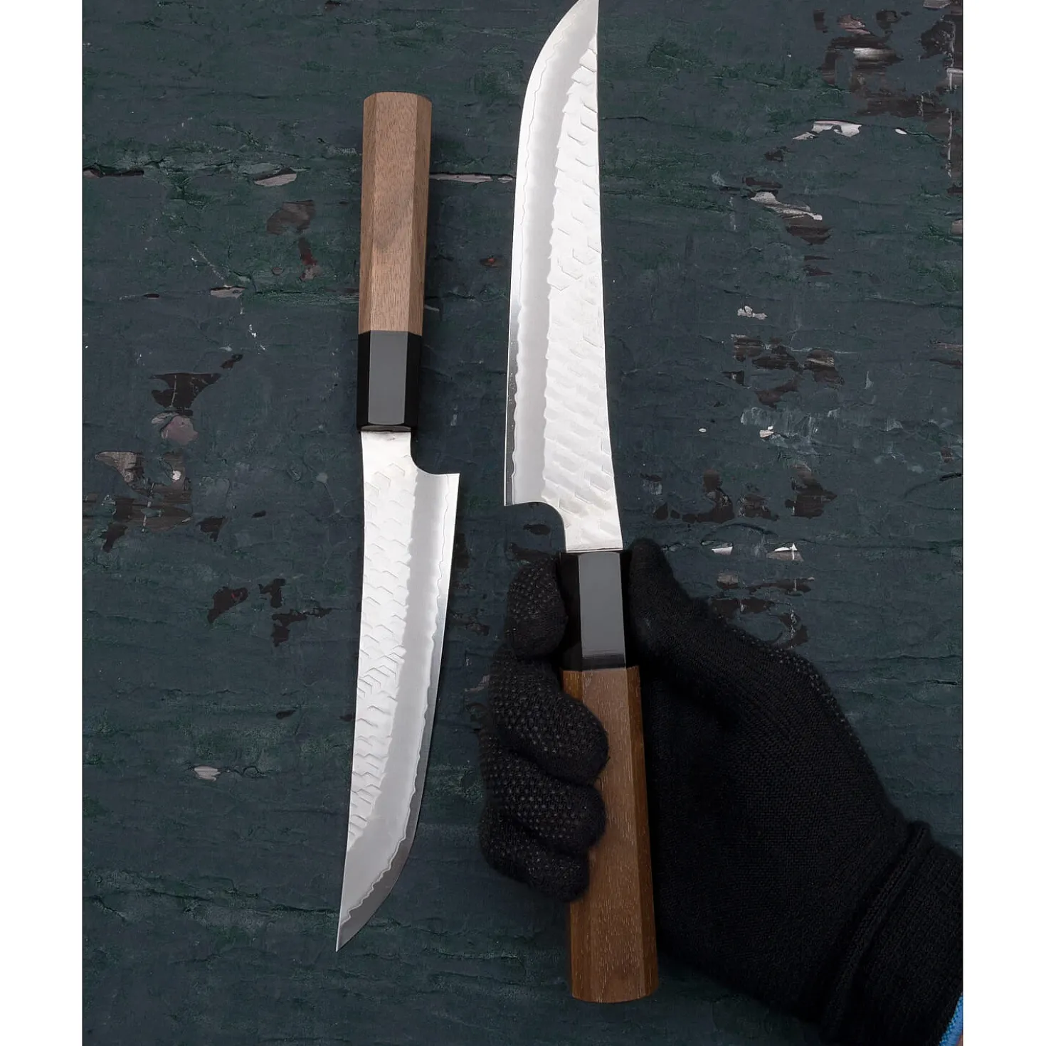 Nigara SG2 Tsuchime Migaki Walnut Butcher Knife 17 cm