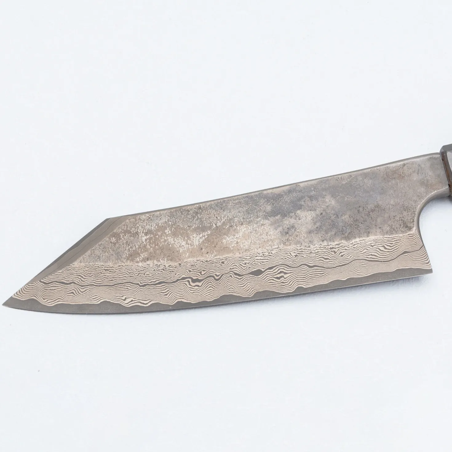 Nigara Silver 3 Damast Etched Bunka 18 cm