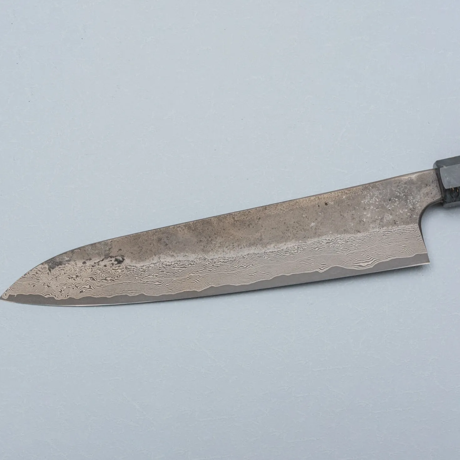Nigara Silver 3 Damast Etched Gyuto 24 cm